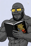 book fed glowing meta:ai_generated meta:tagme nas:gigachad reading soot soyjak_party trend:glowie variant:gapejak // 432x640, 5s // 664.6KB