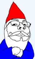 beard blue_shirt closed_mouth eyebrows glasses gnome jews keemstar mustache rubbing_hands smile smirk stubble subvariant:shrimpish variant:gapejak white_hair // 600x1000 // 17.5KB