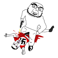 ack blood flag:nazi_germany gun meta:namefags nazis_lost nazism olgol_(user) series:soyjaks_killing_chuds shitty_edit stomp subvariant:olgolstein subvariant:patrick transparent_background variant:chudjak variant:cobson // 1000x1000 // 30.2KB