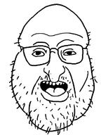 eric_wareheim fat glasses open_mouth soyjak stubble tongue variant:unknown // 567x709 // 13.5KB