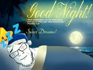 background bible bible_verse blanket closed_eyes glasses irl_background nightcap pillow proverbs_3:24 sleeping smile stubble text variant:feraljak wholesome // 720x540 // 563.8KB