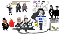 anarcho-capitalism award blue_tongue chad chile chilean chilean_social_democracy_party communism dead eduardo_art&eacute;s flag:israel flag:transgender_pride_flag frente_amplio gabriel_boric hair hanging israel javier_milei jeannette_jara jewish_hat jewish_nose jewish_star jews jose_antonio_kast milei multiple_soyjaks nazism rope soyjak star_of_david subvariant:ackmutt subvariant:hornyson subvariant:impington subvariant:pol_face theodor_herzl troon variant:bernd variant:chudjak variant:cobson variant:feraljak white_background xitter // 5257x3135 // 2.4MB