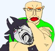 baldi baldis_basics cat_ear choke_hold fundamental_paper_education glasses green_shirt miss_circle open_mouth red_lips subvariant:pol_face tongue variant:bernd variant:chudjak // 1996x1844 // 272.7KB