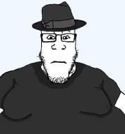 black_shirt closed_mouth clothes fat fedora hat neutral obese subvariant:branigger subvariant:braniggerplier subvariant:neutralplier sweating variant:brandon variant:markiplier_soyjak white_skin // 1024x1100 // 23.9KB