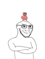 brain brainlet crossed_arms glasses nose small_brain smug stubble variant:soyak white_background // 1288x1684 // 187.8KB