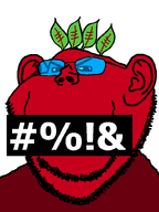 ampersand angry beetroot broot emoticon exclamation_mark glasses hashtag leaf percentage red_skin series:brootmoji stubble swearing symbols tear transparent_background variant:impish_soyak_ears 🤬 // 598x800 // 21.5KB