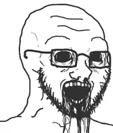 alien bags_under_eyes black black_eyes black_oil distorted large_eyes nosebleed purity smile spit subvariant:soyak_(crazed) the_x_files variant:soyak vomit // 970x1145 // 271.7KB