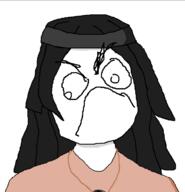 angry closed_mouth clothes derp_(meme) female glasses hair hybrid rage_comic soyjak variant:soytan // 680x705 // 18.1KB