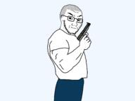 arm buff clothes glasses hair holding_object skinhead soyjak stubble variant:soyak // 1440x1080 // 25.1KB