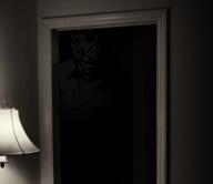 blood closed_mouth creepy doorway evil horror irl lamp nightmare_fuel ominous red_eyes stubble subvariant:hornyson variant:cobson // 655x568 // 275.4KB