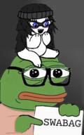 bury_pink_girl fact female frog green_skin holding_object pepe swabag variant:soytan // 220x351 // 76.0KB