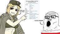 arm clothes country cross ear flag glasses hand hat marichka open_mouth pointing poland russo_ukrainian_war soyjak text ukraine variant:tony_soprano_soyjak wikipedia // 680x392 // 46.7KB