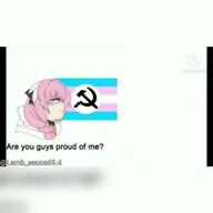 adolf_hitler animated astolfo bait_and_switch behemoth_(perturbator) black_and_white bloodshot_eyes cloud communism crying darksynth earrape fate_grand_order flag glasses hammer_and_sickle handshake heaven joseph_stalin military_cap nazbol nazi_germany nordic_chad open_mouth perturbator pink_hair soviet_union stretched_mouth stubble synthwave text thumbnail_bait tranny trollface variant:cryboy_soyjak video watermark white_skin wikipedia world_war_2 // 640x640, 41.5s // 2.7MB