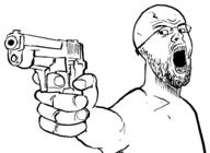 aiming angry arm body detailed eyebrows glasses hand neck nostalgia_critic open_mouth pistol round_glasses stubble teeth variant:brimcritic // 986x720 // 49.1KB