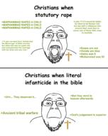 aisha_bint_abi_bakr baby bible bible_quote bible_verse christian_cross christian_identity christianity closed_mouth greentext hadith infant infanticide islam maphammad muhammad murder open_mouth variant:bernd // 2000x2521 // 489.1KB