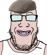 clothes glasses grin hat stubble tinted_glasses topazg_(user) variant:markiplier_soyjak white_skin // 1035x1200 // 510.7KB