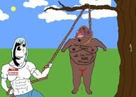 blue_hair brown_skin cozybuu_(user) female hanging islam subvariant:hornyson tree variant:cobson variant:meximutt warrior-z_(user) // 2100x1500 // 412.2KB