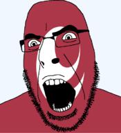 angry flag flag:hiroshima glasses hair hiroshima japan looking_to_the_left open_mouth soyjak stubble teeth thick_eyebrows todofuken transparent_background variant:cobson // 721x789 // 33.5KB