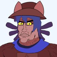 buff cat_ear clothes glasses hair hat lips muscles niko niko_(oneshot) oneshot scarf subvariant:perceptive_chud variant:chudjak // 1649x1649 // 267.0KB