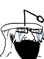 antenna brainlet crying glasses open_mouth reddit redditard soyjak stretched_mouth stubble variant:cryboy_soyjak // 502x672 // 93.5KB