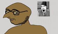 atheisturk_(user) big_nose brown_skin chinless grey_background hooked_nose kadir_misiroglu meta:tagme sandnigger turk turknigger turkroach variant:roxyjak yellow_sclera // 642x376 // 95.7KB