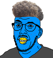 acne beak bird blue_skin clothes glasses grey_shirt hair moustache redraw series:x_inmigrants smug squinting stubble twitter twitter_immigrant variant:scientolojak xitter zoomer zoomer_hair // 681x750 // 182.7KB