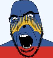 flag flag:murmansk_oblast full_head glasses hair looking_to_the_right murmansk_oblast oblast open_mouth russia soyjak stubble teeth text transparent transparent_background variant:cobson // 721x789 // 113.6KB