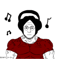 eyebrows forehead_lines full_body glasses hair headphones mouth_closed muscles music nose soyjak stubble variant:lennonjak // 400x351 // 476.9KB