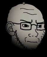 black_background closed_mouth concerned gas_giant jupiter object_on_head planet shadow stubble subvariant:soyak_(irritated) variant:soyak