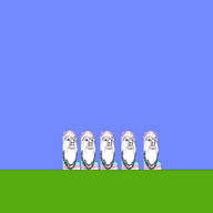 5soyjaks algodoo animated closed_mouth crushing glasses hair hammer mustache purple_hair smile soyjak stubble tranny variant:gapejak // 600x450 // 2.4MB