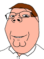 brown_hair cartoon clothes collared_shirt double_chin family_guy fat glasses hair peter_griffin peterl&ouml;wenbr&auml;ugriffinakajustinpetergriffinfromthehittelevisionshowfamilyguythatwasmadebysethmacfarlaneakapetergriffinsoyjakforshortjak smile soyjak subvariant:wholesome_soyjak transparent_background variant:gapejak // 600x800 // 28.4KB