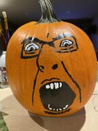 angry glasses internet_is_leaking irl open_mouth pumpkin series:fruiterz! stubble variant:cobson // 3024x4032 // 1.1MB
