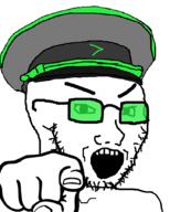 angry arrow cap clothes cop glasses hat military_cap officer_cap pointing pointing_at_viewer police police_hat series:arrow_police stubble sunglasses variant:soyak // 722x900 // 70.4KB