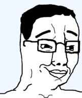 chud glasses hair smile smug template transparent_background variant:chudjak // 645x770 // 14.5KB