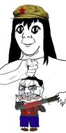 2soyjaks angry arm blood bloodshot_eyes clenched_teeth clothes crying full_body glasses hair hand hat holding_knife holding_object knife large_eyes long_hair murder nazism pol_(4chan) shoe smile soyjak subvariant:commiepedotroon swastika variant:chudjak variant:kuzjak vein // 294x595 // 25.5KB