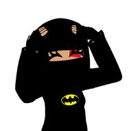 ah_eto._bleh_(meme) batman brown_skin burqa closed_eyes clothes cute female gemeraldiest_comments_section💎💎💎enter_as_you_please💎💎💎 hand hijab islam smile tongue variant:soytan warrior-z_(user) // 883x902 // 27.3KB