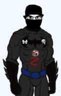 Warrior-Z(user) arabic_text balaclava bat batman batman_(series) buff caligraphy flag flag:norway flag:shahada full_body iron islam kratos kufic muscles muscular_male muslims norway punisher red self_insert shahada skull soybooru spawn stick subvariant:chudjak_front variant:chudjak // 2500x3900 // 1.5MB