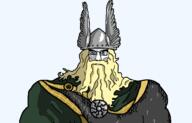 Woden beard blond blond_beard blue_eyes buff deity eyelashes germanic glasses god heathenry helmet paganism religion sonnenrad variant:chudjak winged_helmet // 1348x864 // 42.2KB