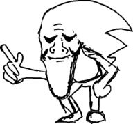 closed_eyes closed_mouth full_body redraw sega sonic sonic_the_hedgehog soyjak squrrel stretched_chin subvariant:longplier variant:markiplier_soyjak // 626x579 // 22.5KB