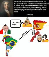 brown_skin coomer cuckistador france frenchman latin_america latino meximutt moor morocco quote spain spaincucks spanish_women variant:meximutt voltaire // 696x807 // 590.2KB