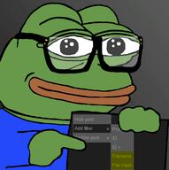 amphibian clothes filter frog glasses gradient green_skin id id_filter imageboard looking_at_viewer looking_at_you meta:Not_OC nas:pepe pepe_the_frog pointing soyjak_party // 2708x2720 // 961.2KB