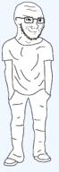 bald clothes full_body glasses shoe smug soyjak stubble template traced variant:soyak wrinkles // 1008x2928 // 123.5KB