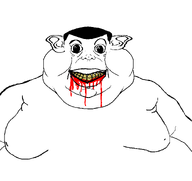 bleed blood crunch eating glasses insane munch rotten_teeth scary smile what_does_the_burger_say // 1675x1583 // 73.0KB
