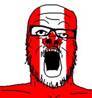 canada country flag flag:canada glasses mustache open_mouth soyjak stubble variant:a24_slowburn_soyjak // 454x481 // 8.7KB