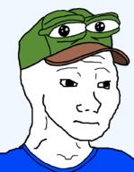 amphibian artist:xjanny bland clothes disguise dull frog merchandise nas:pepe nas:wojak pepe_the_frog transparent_background // 700x900 // 19.8KB