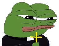 amphibian animal christian_cross christianity closed_mouth clothes cross frog green_skin hand holding_cross holding_object lips nas nas:pepe pepe pepe_the_frog subnas:apu transparent_background // 1030x811 // 480.1KB