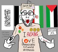 afghanistan black_lives_matter blm_logo commie communism i_fucking_love iran op_has_a_big_nose palestine reddit redditard soyjak syria taliban tranny variant:nojak white_guilt // 618x559 // 157.1KB