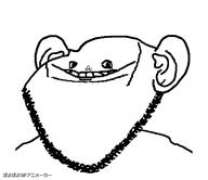 animated byonbyon ear ext=gif looking_at_you poyopoyo smile soyjak stubble subvariant:quimpish_quoyak_stears variant:impish_soyak_ears // 400x346 // 152.6KB