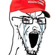 bloodshot_eyes cap clothes crying donald_trump glasses hat judaism large_nose maga open_mouth soyjak stretched_mouth stubble variant:soyak // 731x1024 // 438.6KB