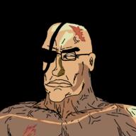 buff closed_mouth ear eye_patch glasses hair sagat soyjak street_fighter subvariant:perceptive_chud transparent_background variant:chudjak // 799x799 // 29.8KB